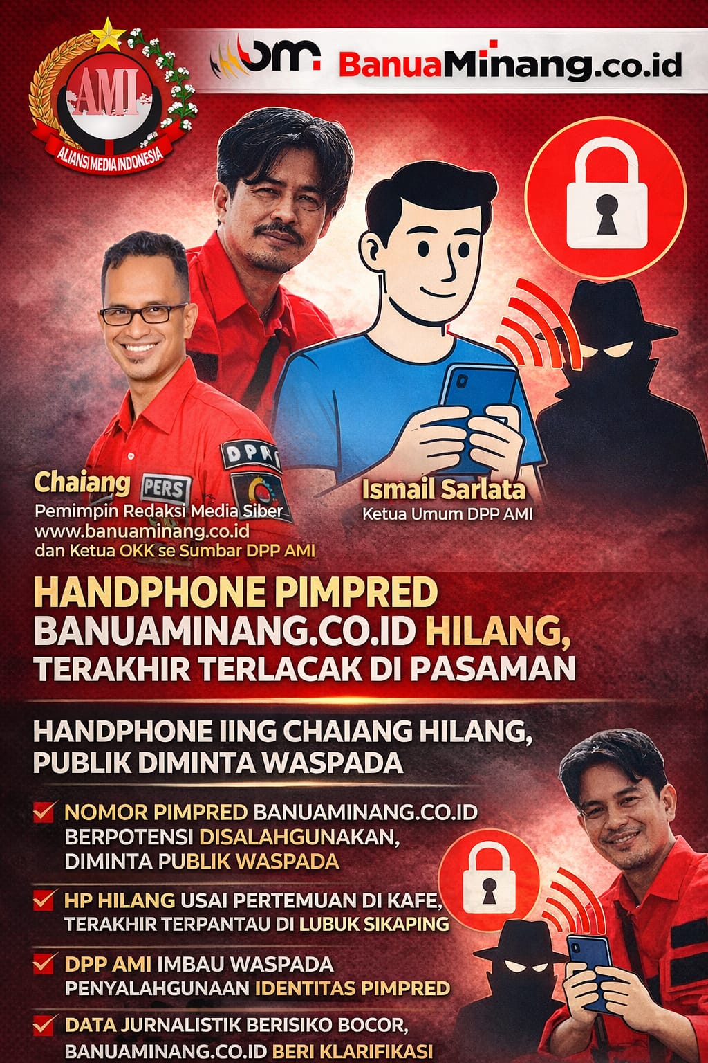 Data Jurnalistik Berisiko Bocor, BanuaMinang.co.id Beri Klarifikasi